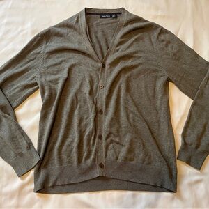 Nautica Men's Charcoal Cardigan Sweater